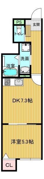 NATURAL PLAN(1DK/1階)の間取り写真
