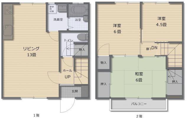 プレステージ小原(3LDK/1階)の間取り写真