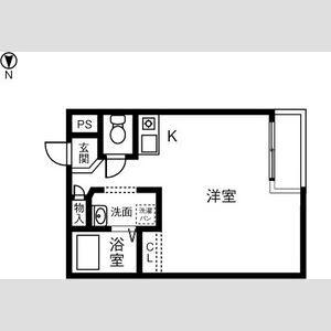 グルニエ小沢(ワンルーム/1階)の間取り写真