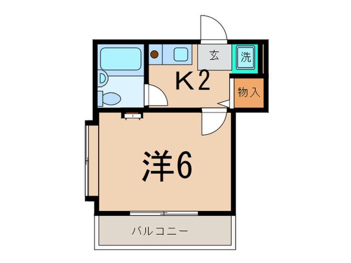 VILLA510(1K/2階)の間取り写真