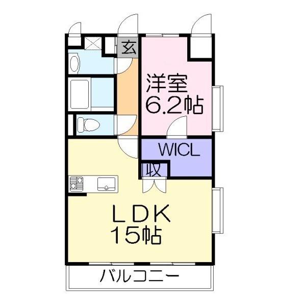 ヴェルドミール2(1LDK/1階)の間取り写真