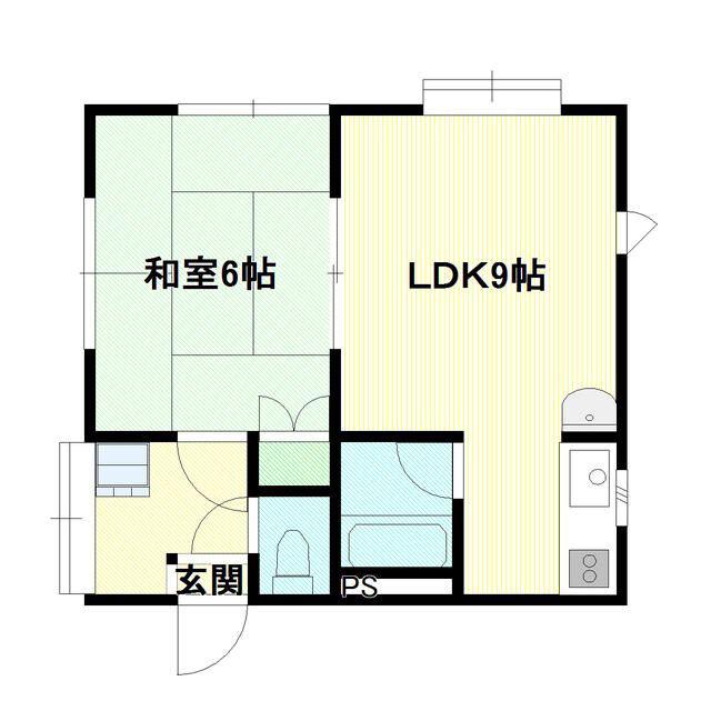 JR東海道本線 天竜川駅 徒歩24分 3階建 築32年(1LDK/2階)の間取り写真