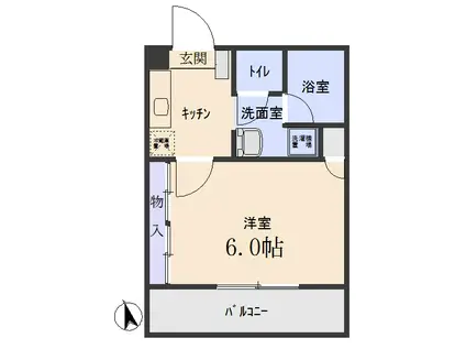 サンステージ上大岡(1K/1階)の間取り写真