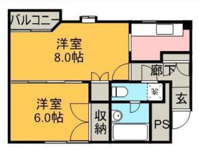 エルム20(2K/3階)の間取り写真