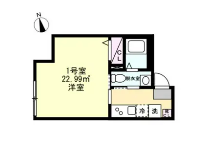 ベイルーム金沢西柴(1K/3階)の間取り写真