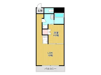 イーストコート(1LDK/9階)の間取り写真