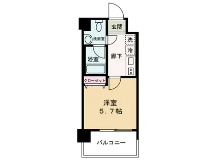 レオンコンフォート新梅田II(1K/7階)の間取り写真