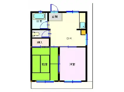 第3加藤マンション(2DK/2階)の間取り写真