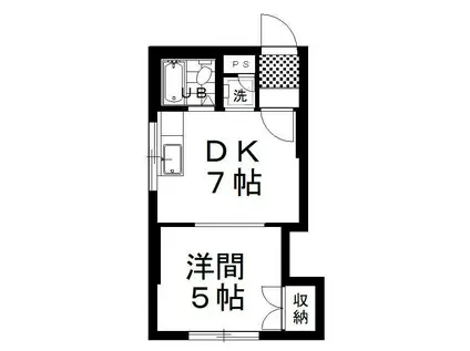 プレザーIII(1DK/3階)の間取り写真