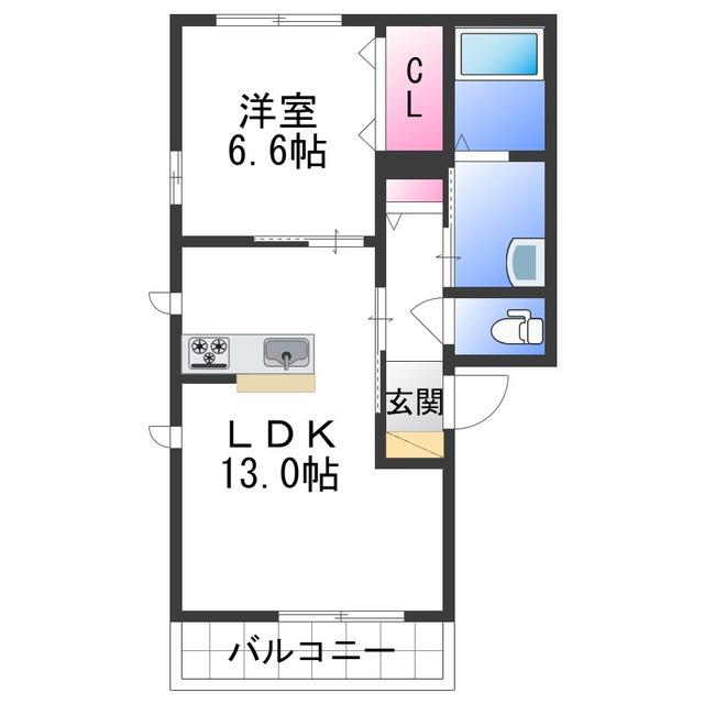 シャーメゾンWILL(1LDK/3階)の間取り写真