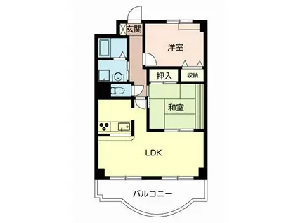 メディオグリシーナF(2LDK/4階)の間取り写真