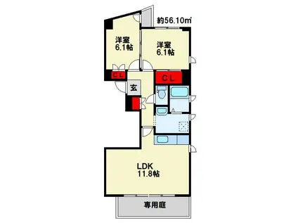 DA VINCI V(2LDK/1階)の間取り写真