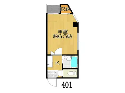 EST長居西(1K/4階)の間取り写真