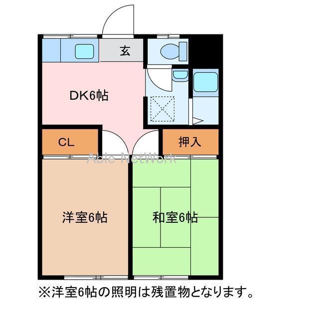 山内アパート(2DK/1階)の間取り写真