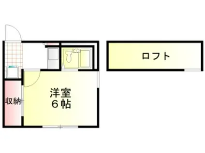 ウィンサム田梅(1K/2階)の間取り写真