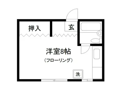 チェリーハイツ(ワンルーム/1階)の間取り写真