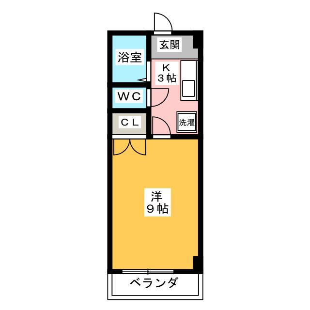 コーポドリーム(1K/3階)の間取り写真