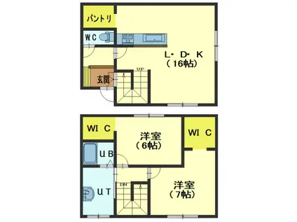 SMART TERRACED スマートテラス(2LDK/1階)の間取り写真