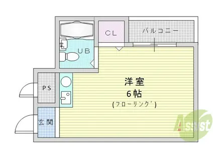 プチフラット千里山(ワンルーム/4階)の間取り写真