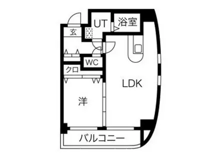 エクセレント平岸(1LDK/5階)の間取り写真