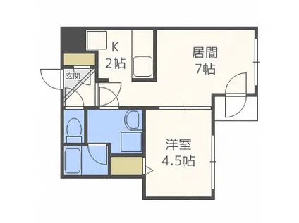 ENCHAN‐THE 環状通東(1LDK/3階)の間取り写真