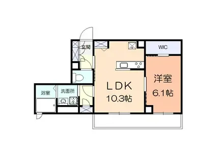 アメージングエミネンス(1LDK/1階)の間取り写真