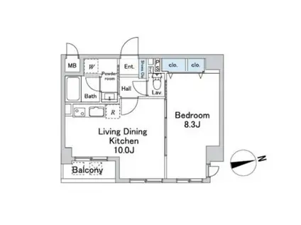 KDXレジデンス桜上水(1LDK/5階)の間取り写真