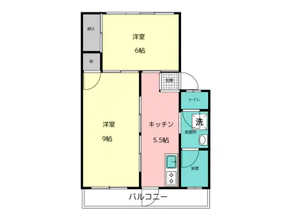 コーポスワン(2K/1階)の間取り写真