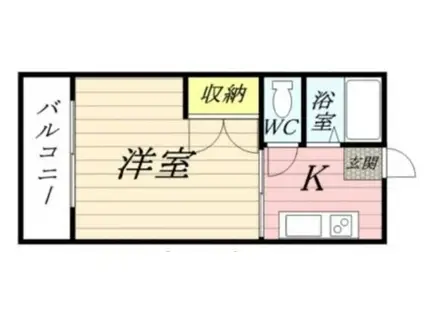 レクサス芳泉(1K/1階)の間取り写真