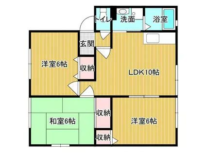 ソレジオ壱番館(3LDK/2階)の間取り写真
