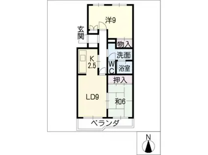 NTビル平針(2LDK/2階)の間取り写真