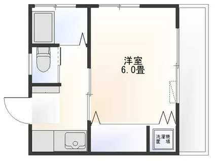 細田コーポ(1K/2階)の間取り写真