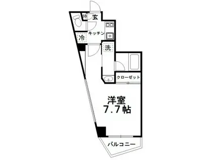 OZIO常盤台 604(1K/6階)の間取り写真