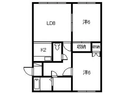 アーバンMK-II(2LDK/2階)の間取り写真