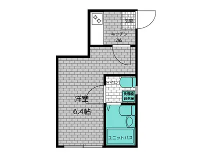成増スクエアII(1K/2階)の間取り写真