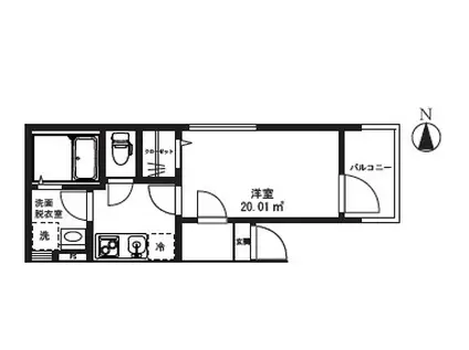 ゴールデンハウス北千住II(1K/3階)の間取り写真