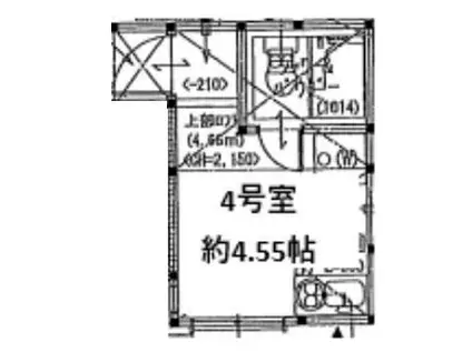 ポンデロッサ綱島西(ワンルーム/1階)の間取り写真