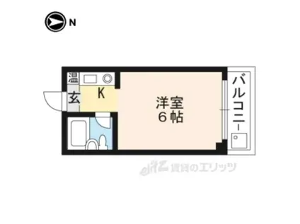 エクセル田辺(ワンルーム/1階)の間取り写真