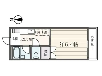 ハイツ・クレスト(1K/1階)の間取り写真