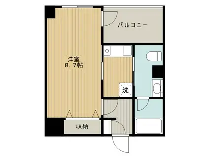 BUENA西堀通5番町(1K/4階)の間取り写真