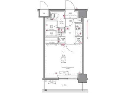 ジェノヴィア西川口II 113(1K/1階)の間取り写真