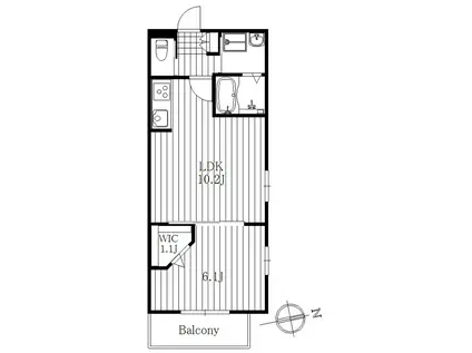 シャン・ガルネーレ(1LDK/3階)の間取り写真