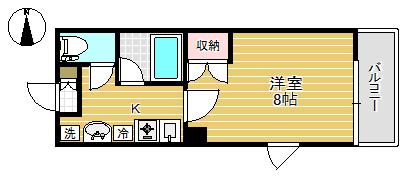 CHAYA TOWN(1K/1階)の間取り写真