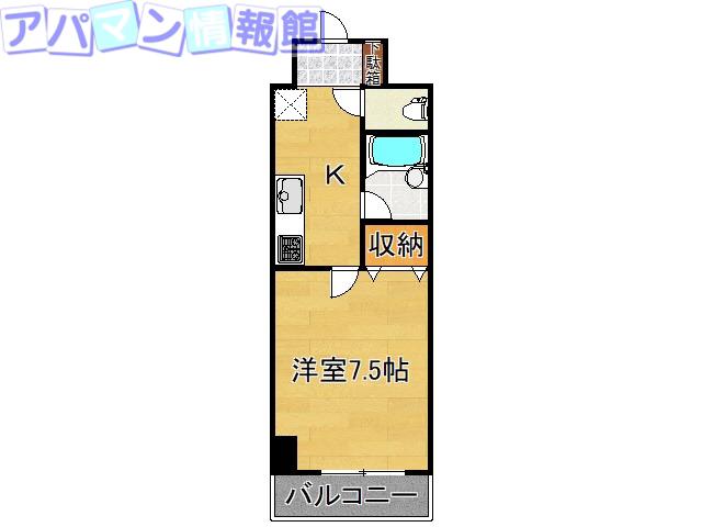 オルザス新潟(1K/10階)の間取り写真