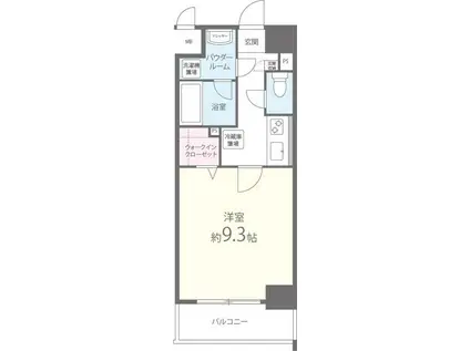 コージーコート(1K/8階)の間取り写真