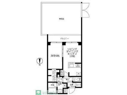 アイル中野江古田の森公園(1LDK/1階)の間取り写真
