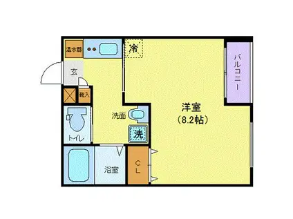 グラン・ドミール仙台駅東(1K/4階)の間取り写真