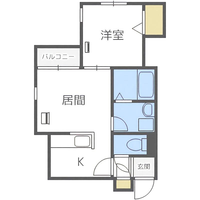 プラトリーナ澄川(1LDK/2階)の間取り写真