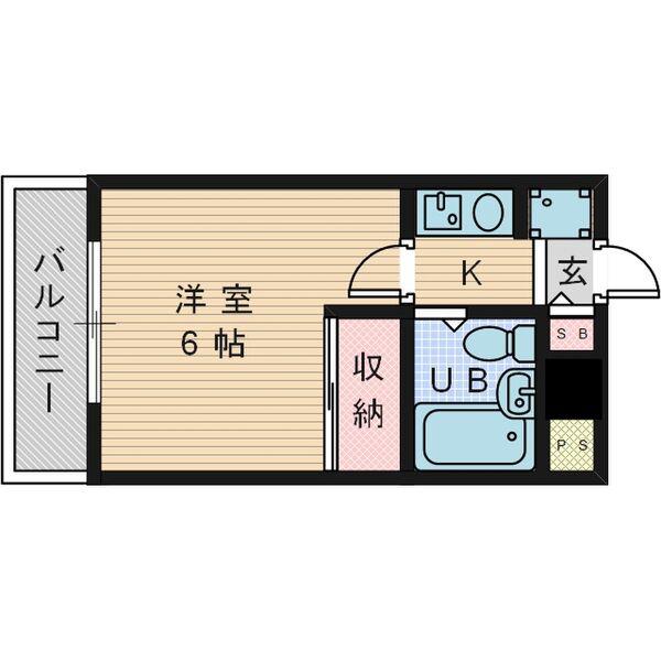 NINE LEAVES 庄内通(1K/1階)の間取り写真