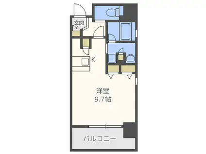 アーバネックス北浜(ワンルーム/7階)の間取り写真